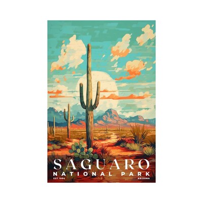 Saguaro National Park Poster, Travel Art, Office Poster, Home Decor | S6 - image1